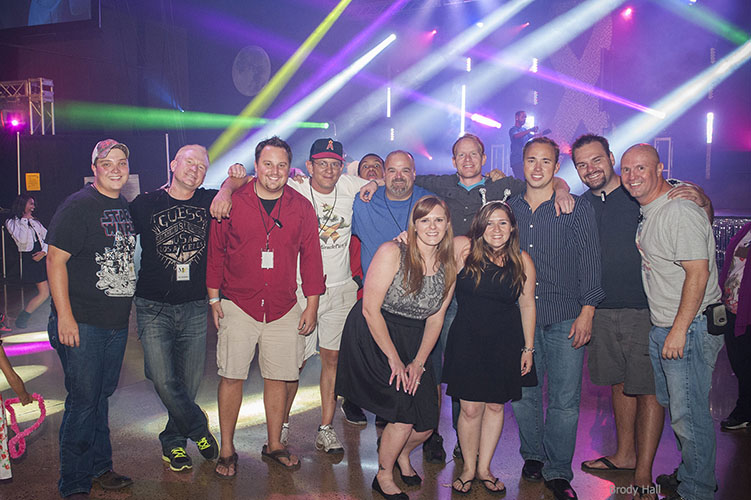 Group photos of volunteers and staff of the Miracle Party in Castle Rock, CO