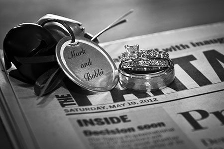 Wedding ring & Newspaper date Wedding ring & Newspaper date detail photo in Chicago