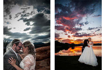 Bride & Groom sunset photo Bride & Groom sunset photo