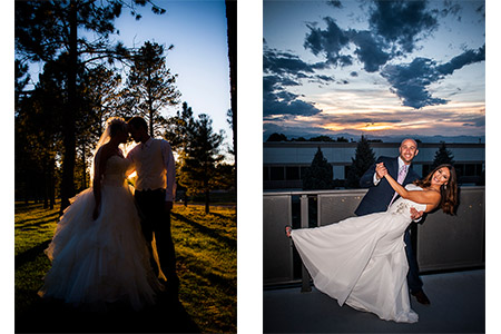 Bride & Groom sunset photo Bride & Groom sunset photo