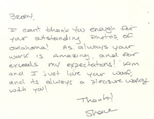 Image of a "Thank You" note
