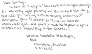 Image of a "Thank You" note