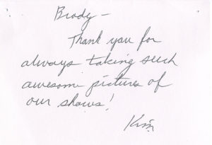 Image of a "Thank You" note