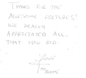 Image of a "Thank You" note