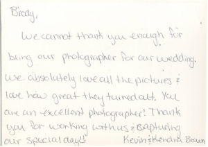 Image of a "Thank You" note