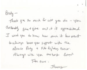 Image of a "Thank You" note