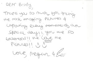 Image of a "Thank You" note