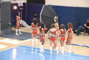 01-bts-cheerleader-shoot-02 Denver Professional cheerleaders watching the photo shoot and waiting their turn