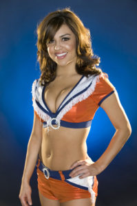 01-professinal-cheerleader-headshot-02 Professional Colorado Cheerleader headshot photographed in Denver practice gym.