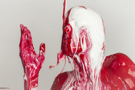 Model-having-paint-poured-over-her Model having paint poured over her at a Nashville location